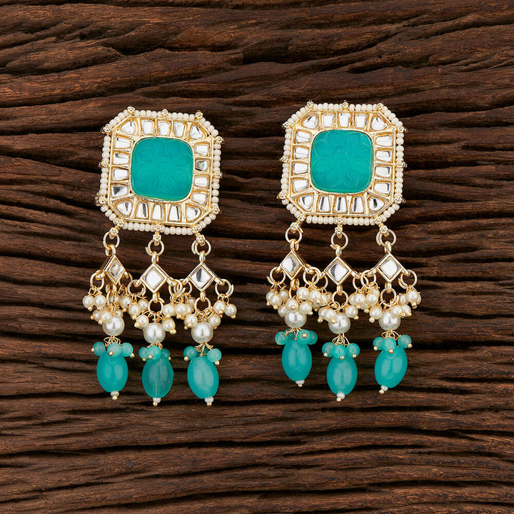 Indo Western Stone Earring With Gold Plating 108379