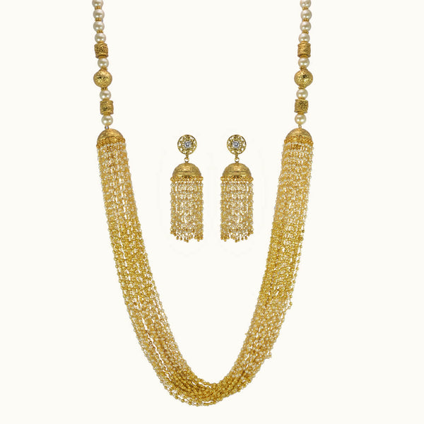 Antique Long Necklace with gold plating 10837