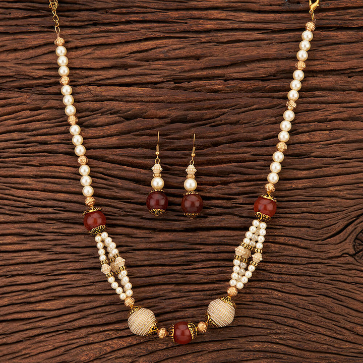Indo Western Mala Necklace With Mehndi Plating 108383