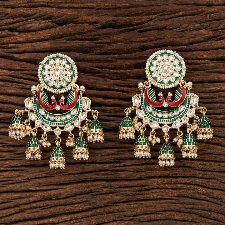 Indo Western Meenakari Earring With Gold Plating 108409