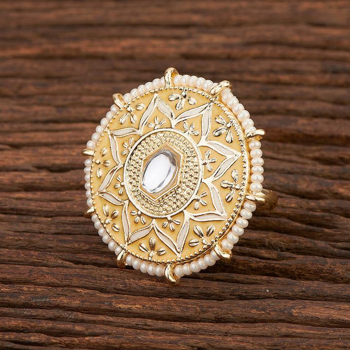 Indo Western Meenakari Ring With Gold Plating 108414