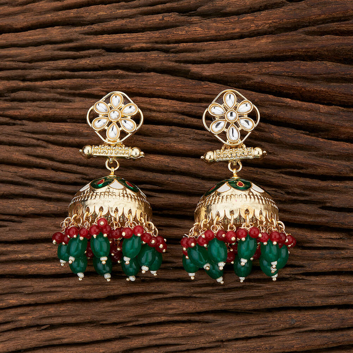 Indo Western Meenakari Earring With Gold Plating 108417
