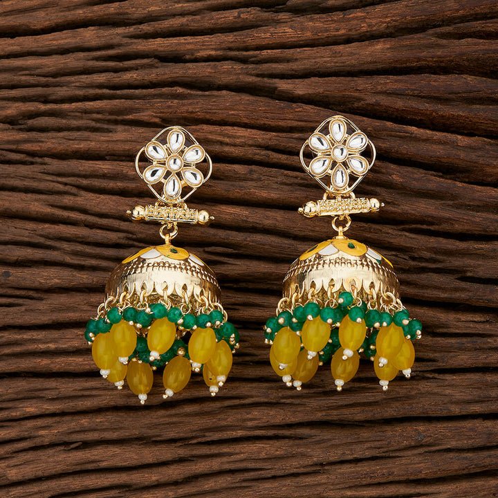 Indo Western Meenakari Earring With Gold Plating 108417