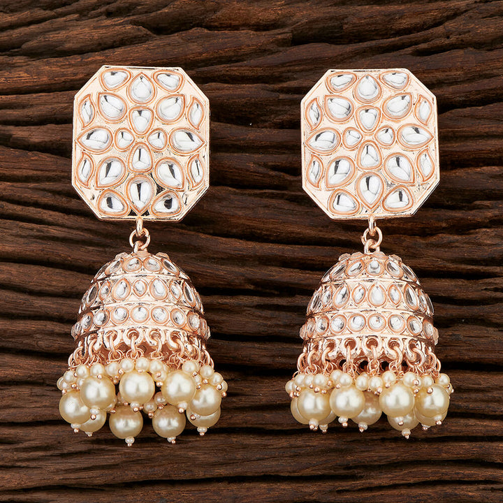 Indo Western Jhumki With Rose Gold Plating 108424