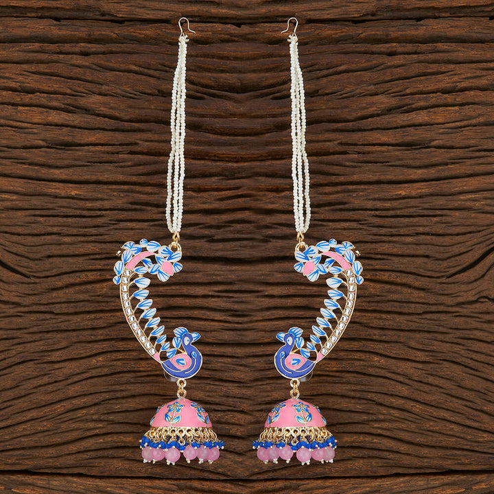 Indo Western Meenakari Earring With Gold Plating 108527
