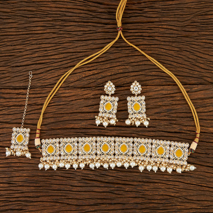 Indo Western Choker With Gold Plating 108529