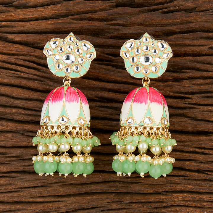 Indo Western Meenakari Earring With Gold Plating 108532