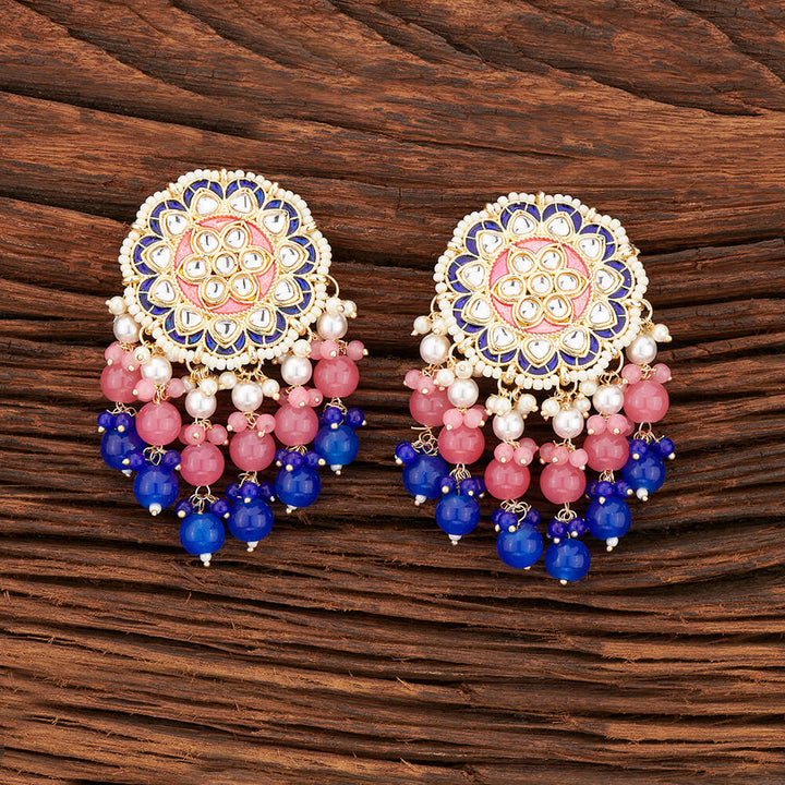Indo Western Meenakari Earring With Gold Plating 108535