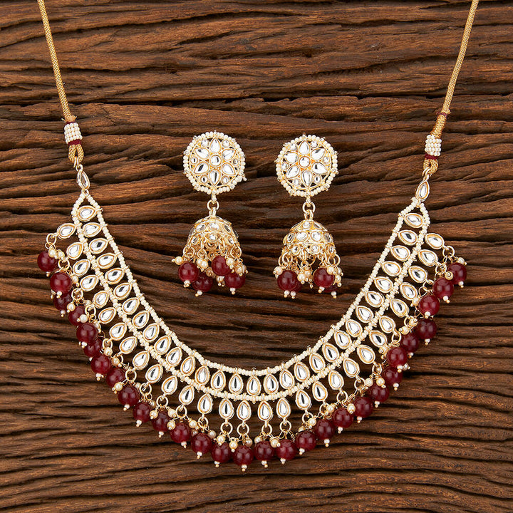 Indo Western Classic Necklace With Gold Plating 108538