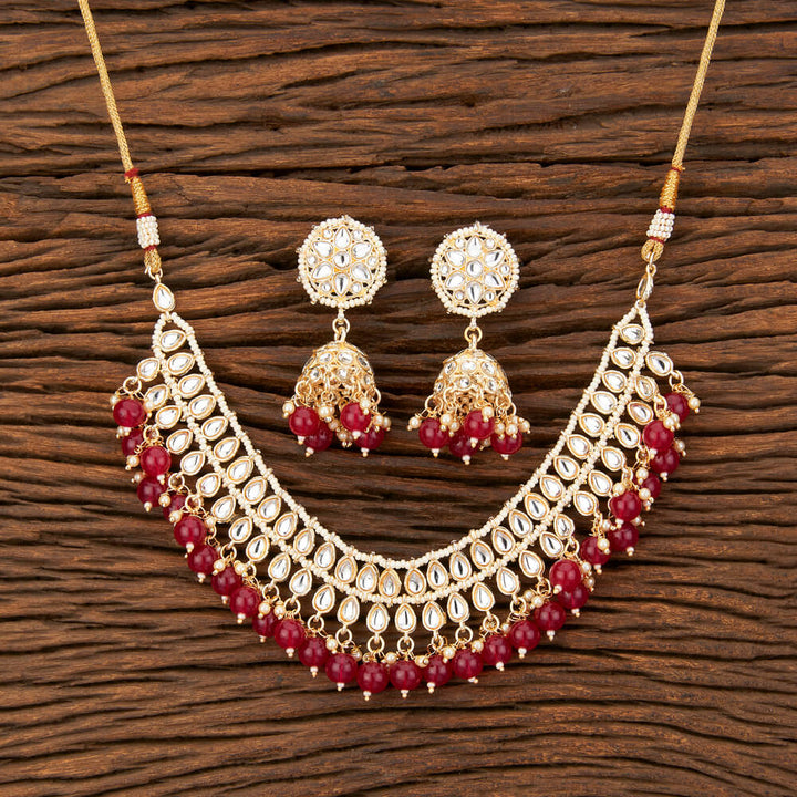 Indo Western Classic Necklace With Gold Plating 108538