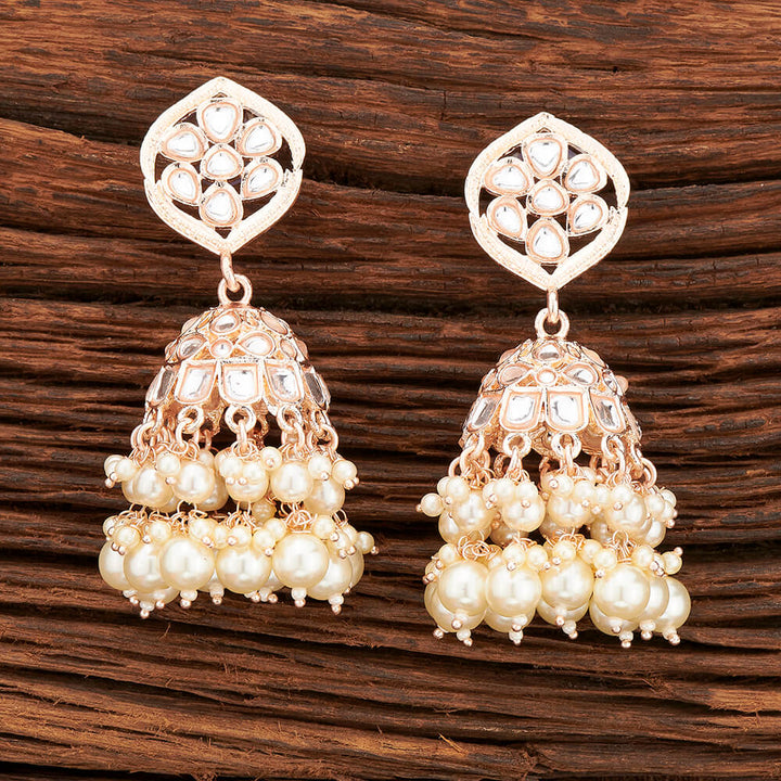 Indo Western Jhumki With Rose Gold Plating 108549