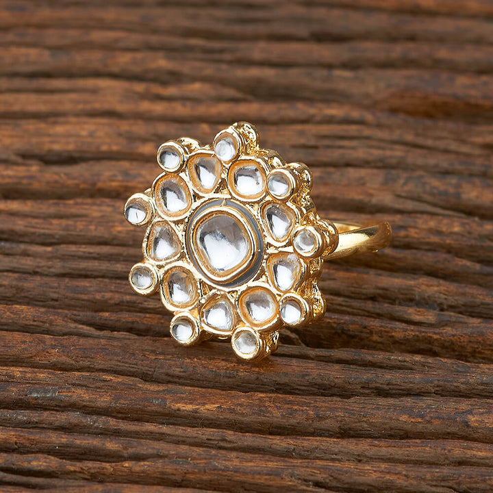 Indo Western Delicate Ring With Gold Plating 108574