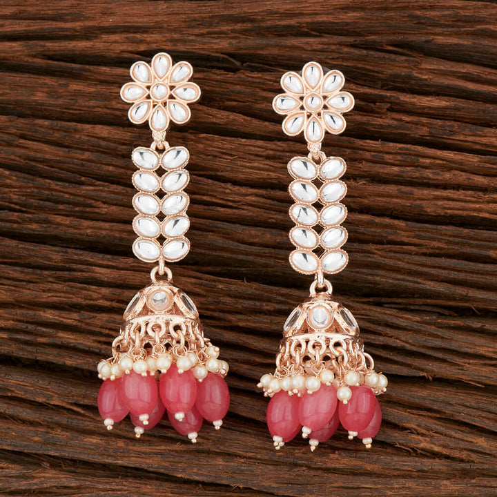 Indo Western Jhumki With Rose Gold Plating 108583