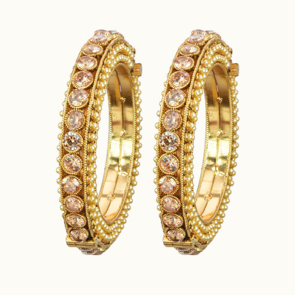 Antique Openable Bangles with gold plating 10858