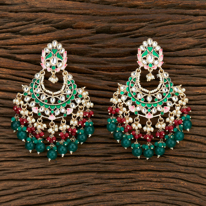 Indo Western Chand Earring With Gold Plating 108593