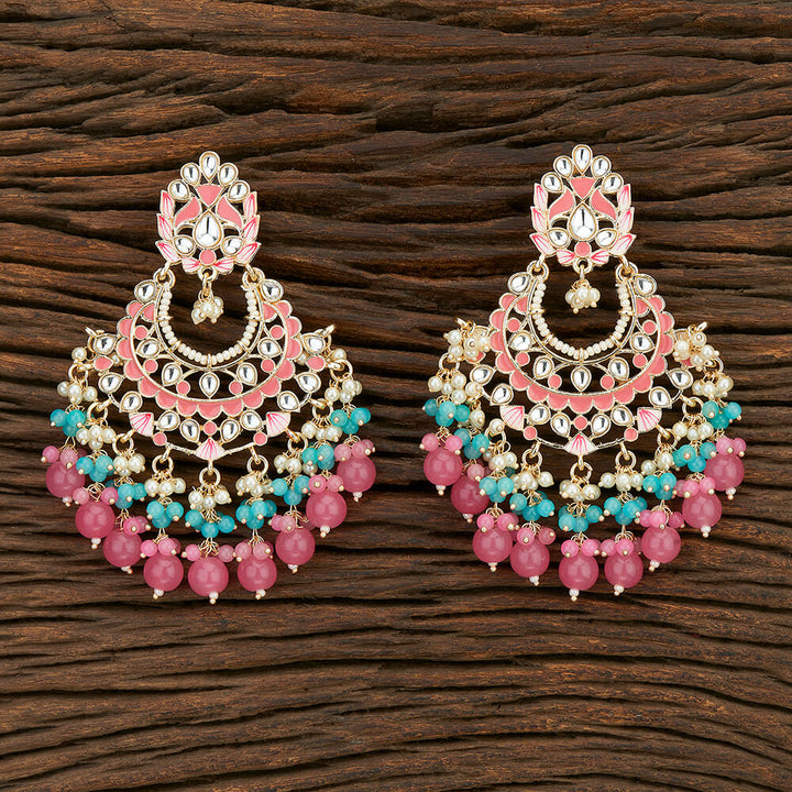 Indo Western Chand Earring With Gold Plating 108593