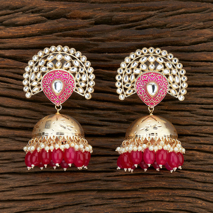 Indo Western Meenakari Earring With Gold Plating 108598