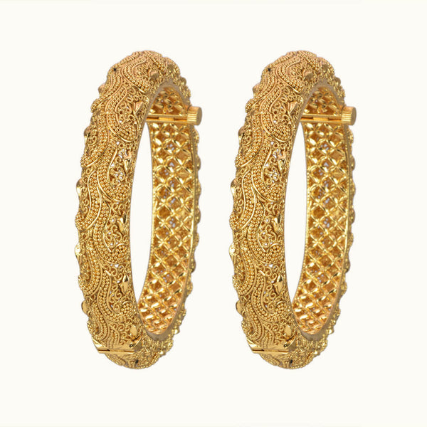 Antique Openable Bangles with gold plating 10859