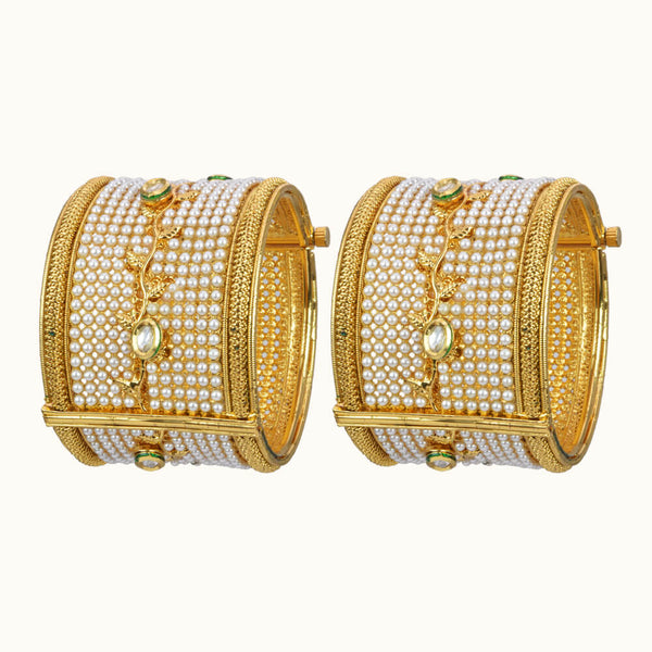 Antique Openable Bangles with gold plating 10862