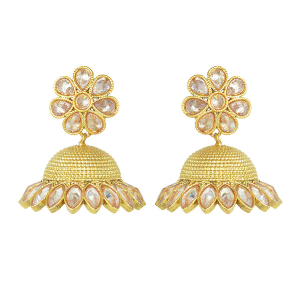 Antique Jhumki with gold plating 10910
