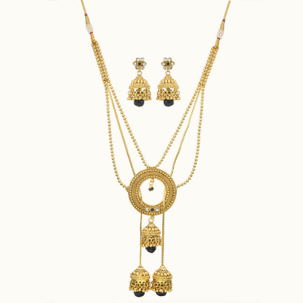 Antique Mala Necklace with gold plating 10952