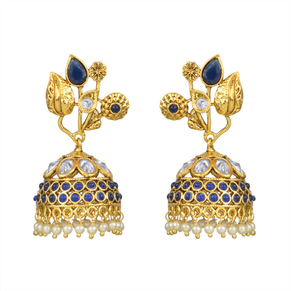 Antique Jhumki with gold plating 10976