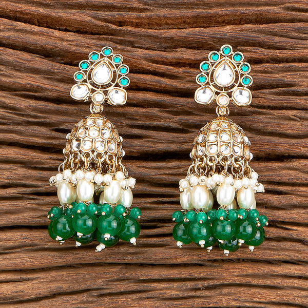 Indo Western Beads Earring With Mehndi Plating 110398