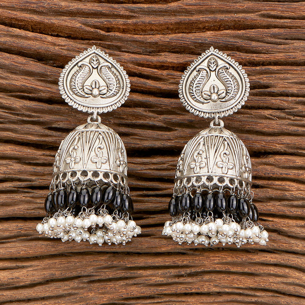 Indo Western Beads Earring With Oxidised Plating 110401