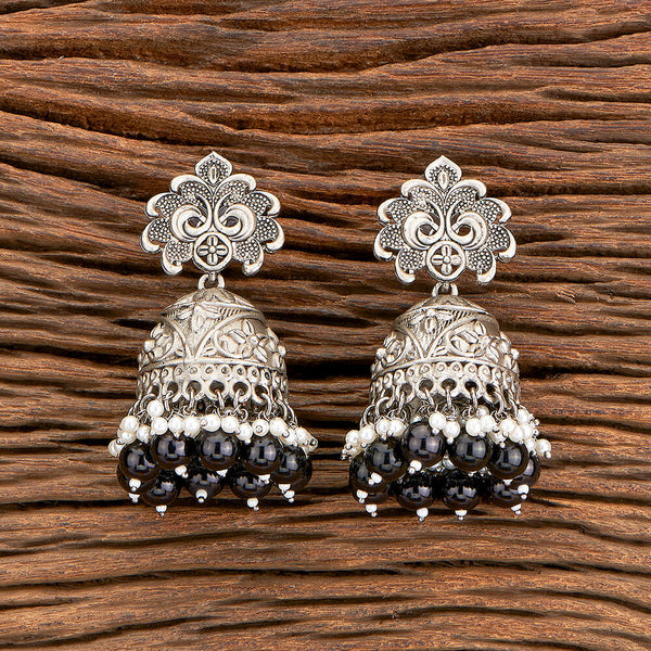 Indo Western Beads Earring With Oxidised Plating 110404