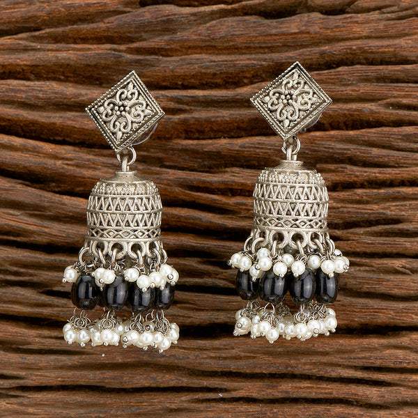 Indo Western Beads Earring With Oxidised Plating 110414