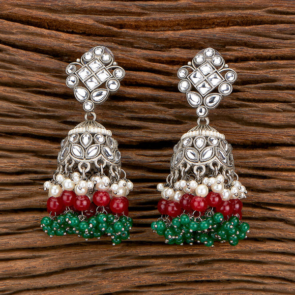 Indo Western Beads Earring With Oxidised Plating 110417
