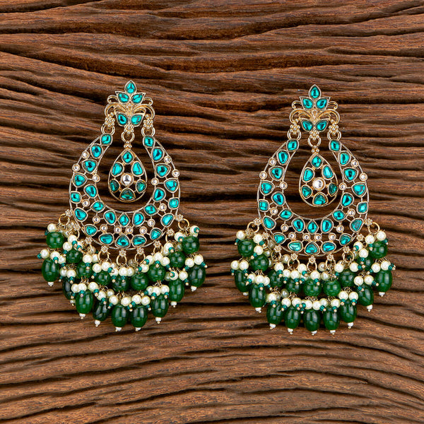 Indo Western Beads Earring With Mehndi Plating 110434