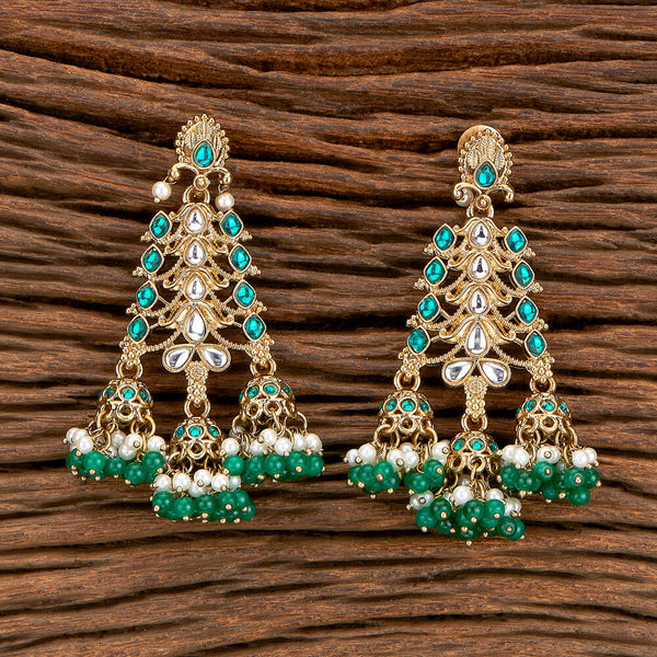 Indo Western Trendy Earring With Mehndi Plating 110436