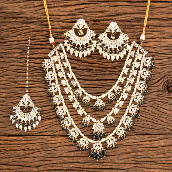 Indo Western Long Necklace With Gold Plating 110448