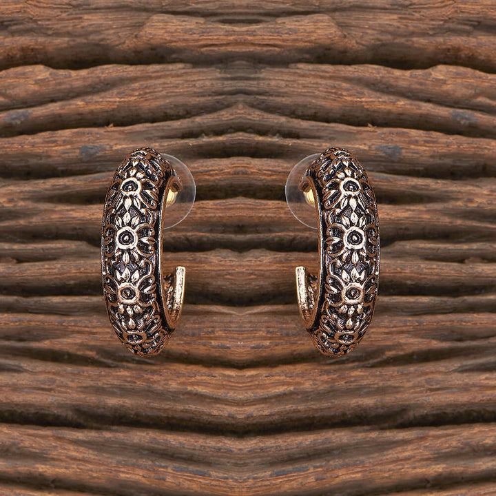 Oxidised Bali With Rose Gold Plating 804063