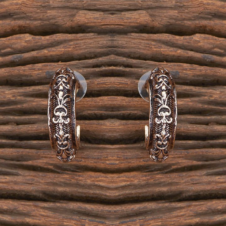 Oxidised Bali With Rose Gold Plating 804065