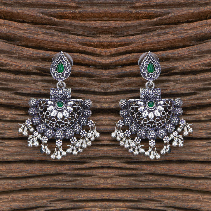 Classic Earring With Oxidised Plating 804073