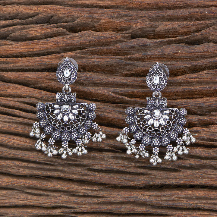 Classic Earring With Oxidised Plating 804073