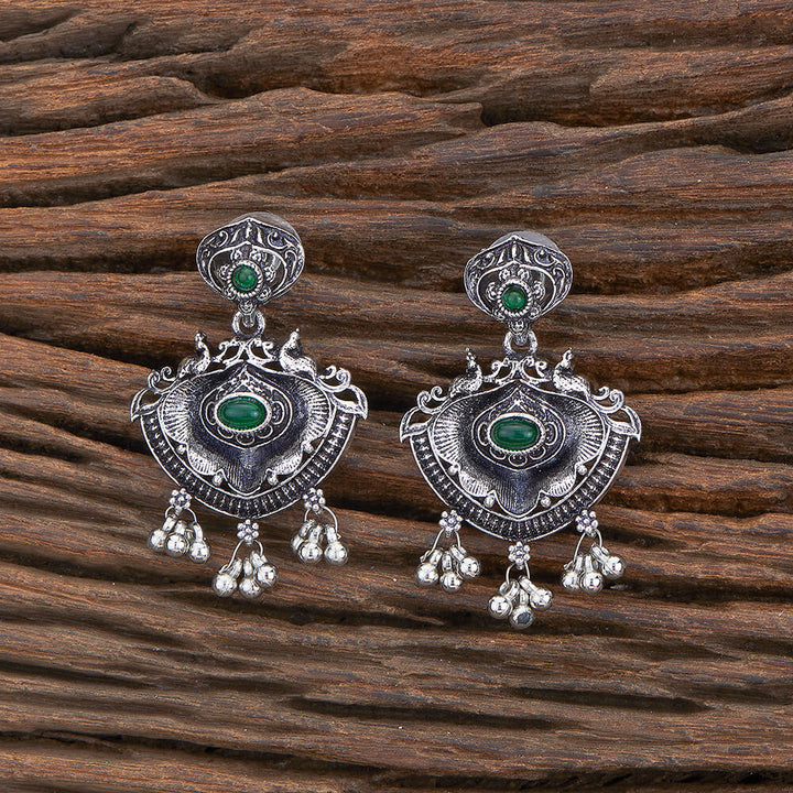 Classic Earring With Oxidised Plating 804082