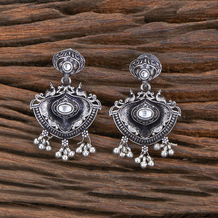Classic Earring With Oxidised Plating 804082