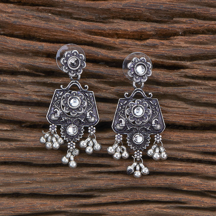 Classic Earring With Oxidised Plating 804092