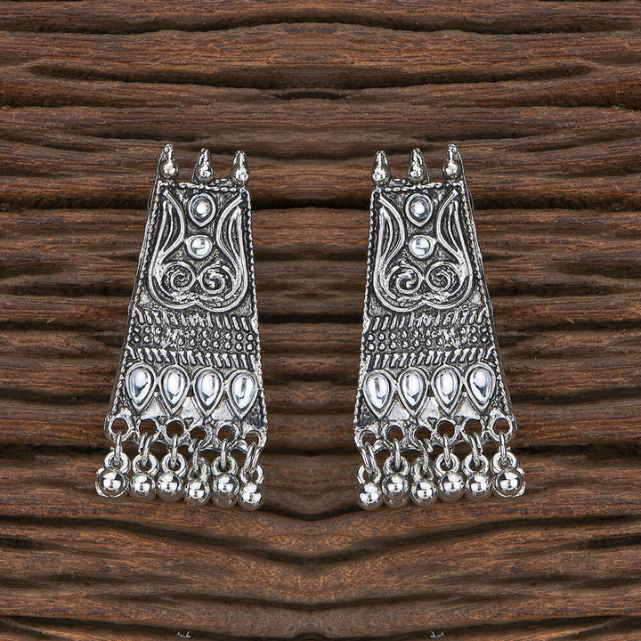 Classic Earring With Oxidised Plating 804127