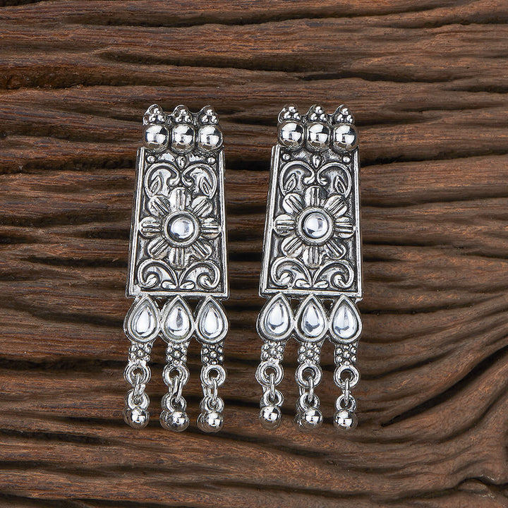 Classic Earring With Oxidised Plating 804129