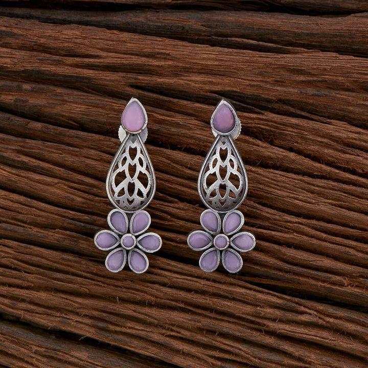 Classic Earring With Oxidised Plating 804217