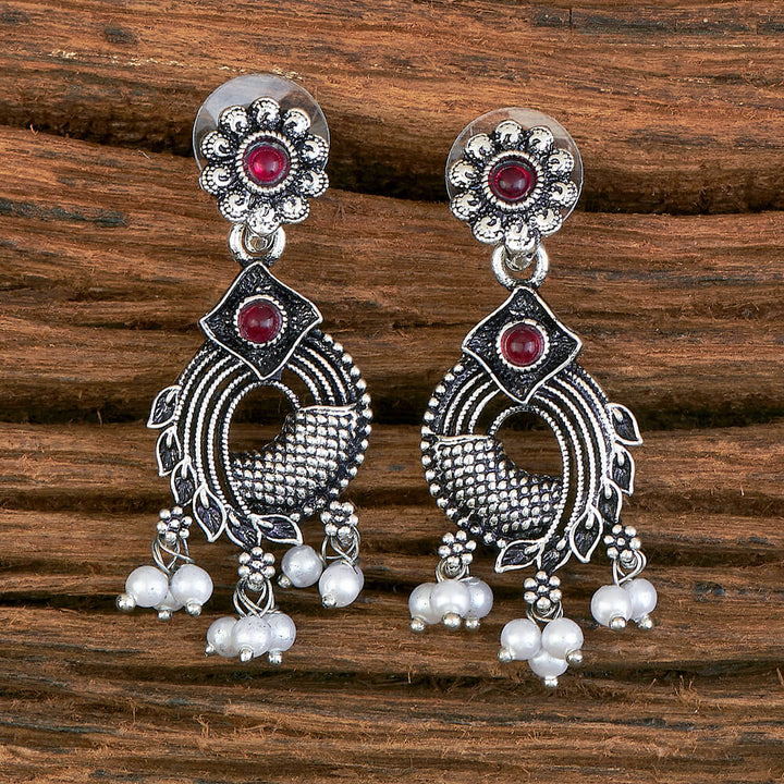 Classic Earring With Oxidised Plating 804252