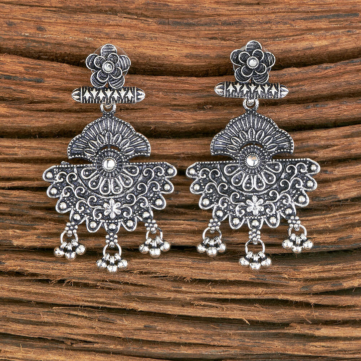 Classic Earring With Oxidised Plating 804256