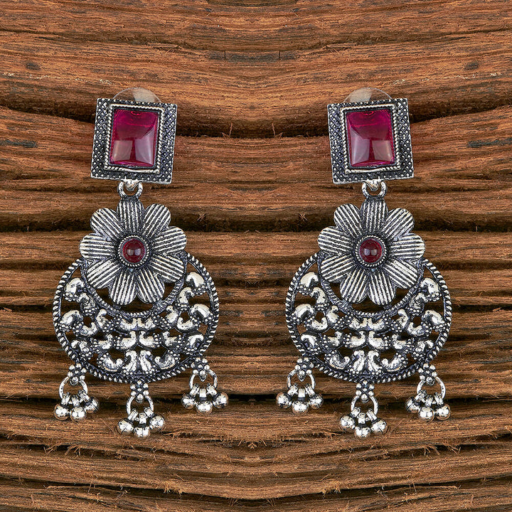 Classic Earring With Oxidised Plating 804257