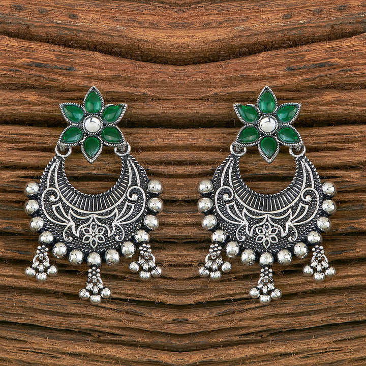 Chand Earring With Oxidised Plating 804261