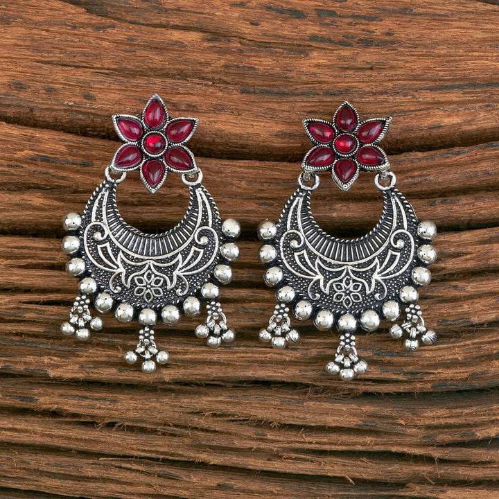 Chand Earring With Oxidised Plating 804261