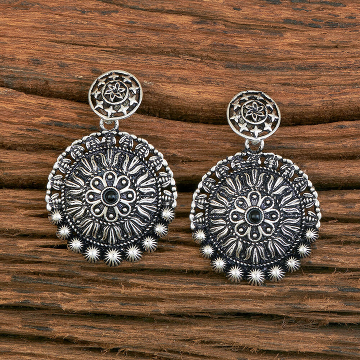 Classic Earring With Oxidised Plating 804268